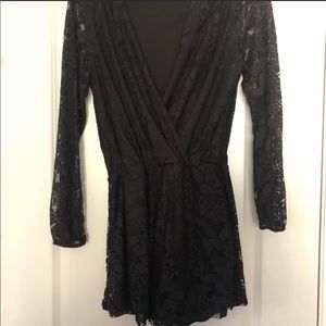 Black Lace Romper